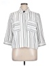 Vince Camuto 100% Polyester Stripes White 3/4 Sleeve Blouse Size XL - photo 1