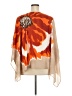 Chico's 100% Polyester Floral Orange Poncho Size XXL (4) - photo 2