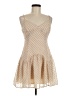 Storia 100% Polyester Polka Dots Tan Cocktail Dress Size M - photo 1