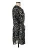 A.L.C. Animal Print Black Casual Dress Size M - photo 4