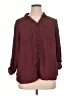 NY Collection 100% Polyester Polka Dots Burgundy 3/4 Sleeve Blouse Size XL - photo 1