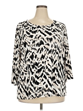 Jm Collection 3/4 Sleeve T Shirt