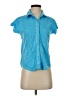 Elliott Lauren Blue Short Sleeve Blouse Size XS - photo 1