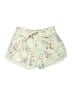 Minkpink 100% Polyamide Floral Ivory Green Shorts Size M - photo 1