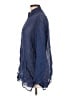 Unbranded Blue Long Sleeve Silk Top Size L (estimated) - photo 5