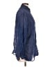 Unbranded Blue Long Sleeve Silk Top Size L (estimated) - photo 4