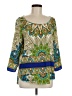 Aqua 100% Polyester Green 3/4 Sleeve Blouse Size M - photo 1