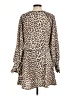H&M 100% Polyester Animal Print Brown Casual Dress Size M - photo 2