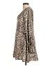 H&M 100% Polyester Animal Print Brown Casual Dress Size M - photo 5