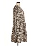 H&M 100% Polyester Animal Print Brown Casual Dress Size M - photo 4