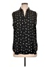 Ann Taylor 100% Polyester Polka Dots Black Sleeveless Blouse Size XL - photo 1