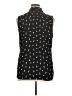 Ann Taylor 100% Polyester Polka Dots Black Sleeveless Blouse Size XL - photo 2