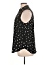 Ann Taylor 100% Polyester Polka Dots Black Sleeveless Blouse Size XL - photo 5