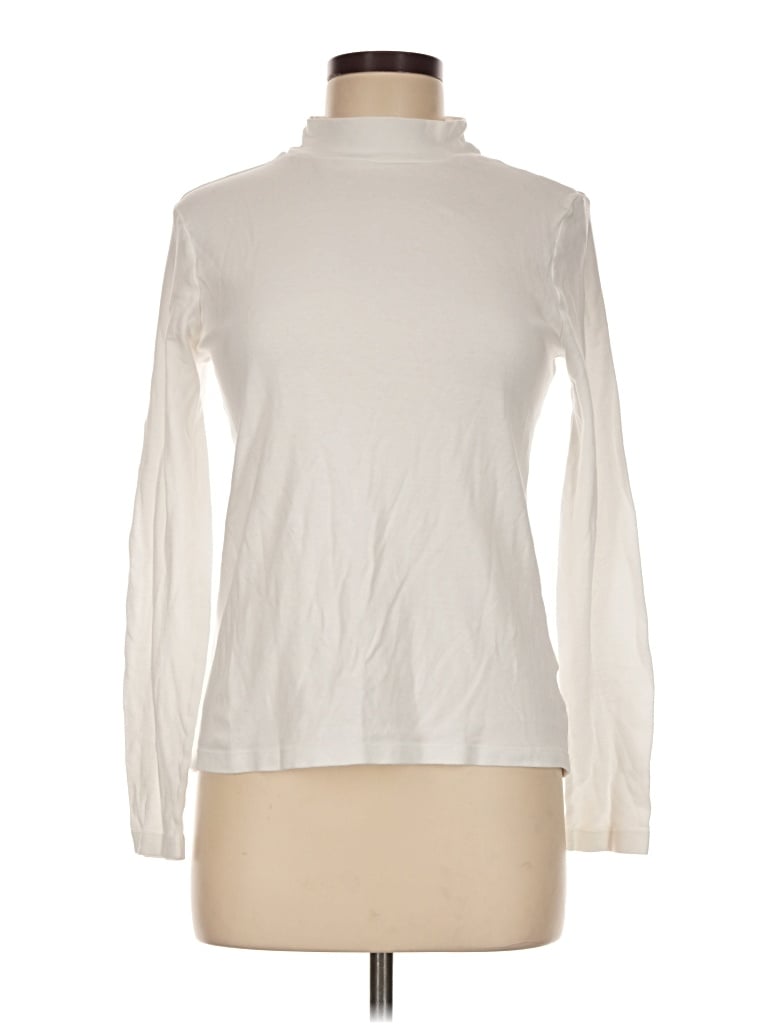 Pre-owned White Stag Turtleneck Sweater In Ivory