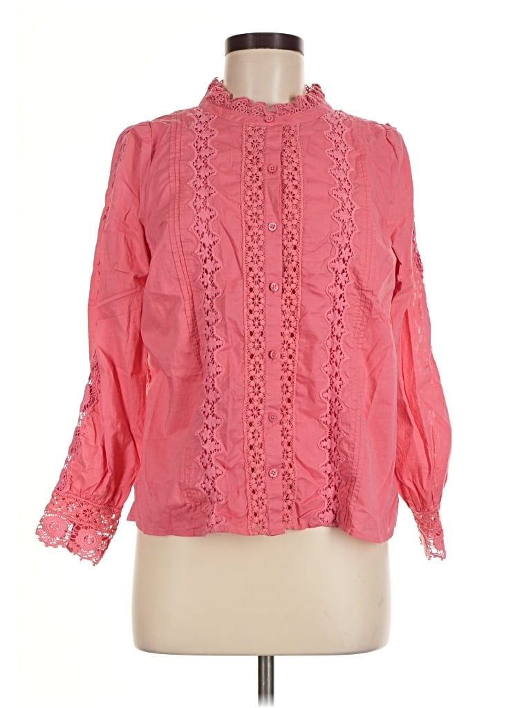Pre-owned Talbots Long Sleeve Blouse In Pink