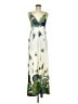 Assorted Brands Tropical Ivory Blue Casual Dress Size M - photo 1