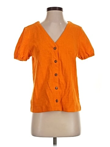 Ann Taylor LOFT Outlet Short Sleeve Blouse (view 1)