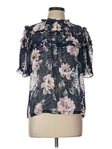 Rebecca Taylor Short Sleeve Silk Top (view 1)