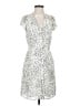 H&M 100% Polyester Print Ivory Casual Dress Size 2 - photo 1