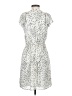 H&M 100% Polyester Print Ivory Casual Dress Size 2 - photo 2