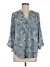 Torrid 100% Polyester Blue 3/4 Sleeve Blouse Size Med Plus (00) - photo 1