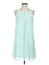 BCX 100% Polyester Solid Teal Casual Dress Size S - photo 1