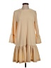 Ganni Solid Tan Casual Dress Size S - photo 1