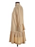 Ganni Solid Tan Casual Dress Size S - photo 5