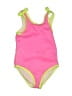 Cat & Jack Color Block Pink One Piece Swimsuit Size 4T - photo 1
