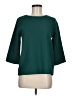 Everly 100% Polyester Green 3/4 Sleeve Top Size M - photo 1
