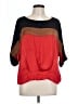 Ellen Tracy 100% Polyester Color Block Red 3/4 Sleeve Blouse Size 10 - photo 1