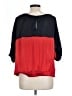 Ellen Tracy 100% Polyester Color Block Red 3/4 Sleeve Blouse Size 10 - photo 2