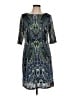 Sandra Darren Print Blue Cocktail Dress Size 12 - photo 1