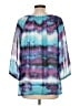 Laura Ashley 100% Polyester Purple 3/4 Sleeve Blouse Size L - photo 2