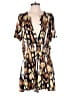 By Anthropologie Print Gold Romper Size L - photo 1