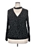 Torrid 100% Rayon Polka Dots Black Long Sleeve Blouse Size 2X Plus (2) - photo 1