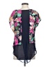 Maeve 100% Silk Pink Teal Short Sleeve Silk Top Size 4 - photo 2