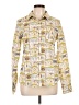 Odille Print Yellow Long Sleeve Button-Down Shirt Size 12 - photo 1
