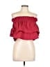 MNG 100% Cotton Solid Red Sleeveless Top Size L - photo 1