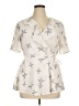Misia Stars Ivory Short Sleeve Blouse Size 1X - photo 1