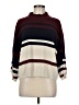 Ann Taylor LOFT Stripes Burgundy Turtleneck Sweater Size M - photo 1