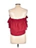 MNG 100% Cotton Solid Red Sleeveless Top Size L - photo 2