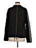 Justify 100% Polyester Checkered-gingham Black Track Jacket Size L - photo 1
