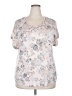 Almost Famous Pink Short Sleeve Blouse Size 2X - photo 1