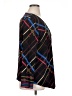 Rafaella Argyle Black Long Sleeve Blouse Size XL - photo 4