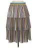 Mary Katrantzou 100% Polyester Stripes Silver Casual Skirt Size 6 - photo 2