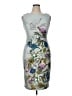 Gabby Skye Graphic Gray Cocktail Dress Size 14 - photo 1