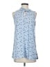 Ann Taylor LOFT 100% Polyester Blue Sleeveless Blouse Size XS - photo 1