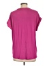 Pleione 100% Polyester Pink Short Sleeve Blouse Size L - photo 2