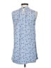 Ann Taylor LOFT 100% Polyester Blue Sleeveless Blouse Size XS - photo 2